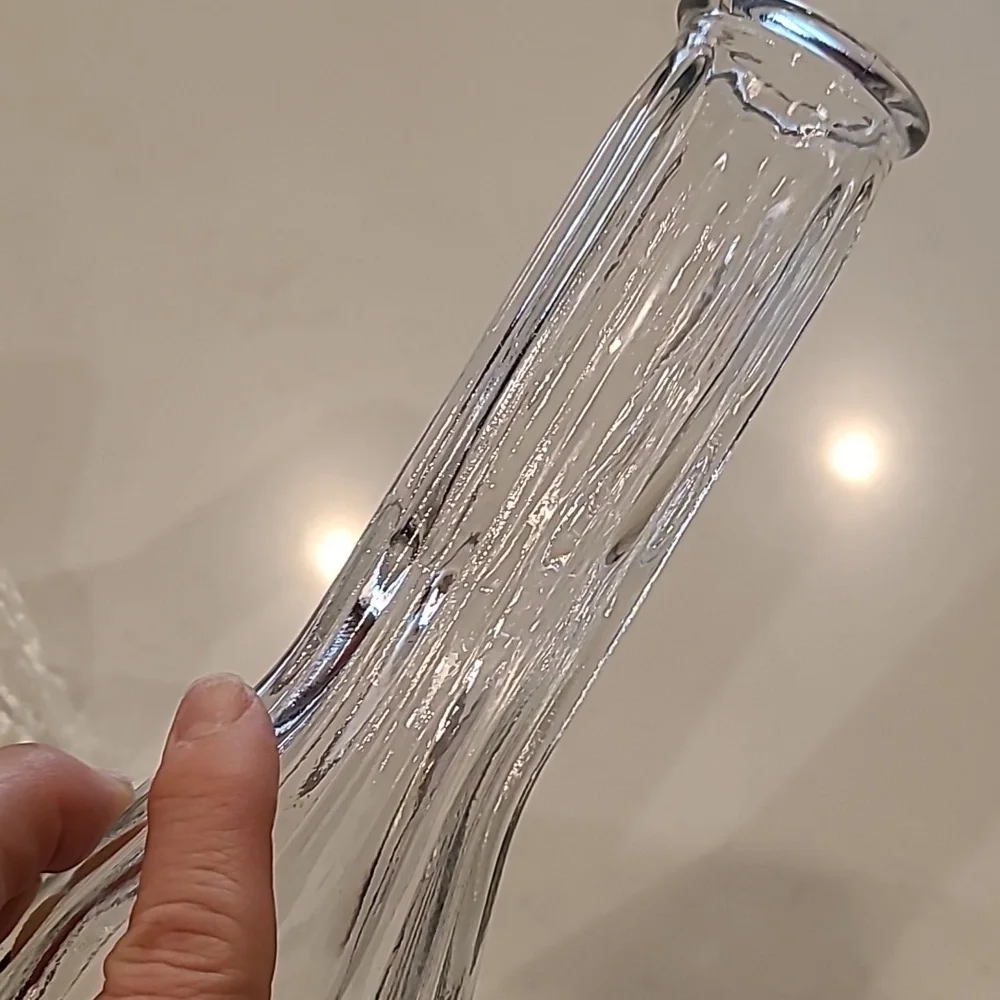 Elegant Clear Glass Vases - Set of 2